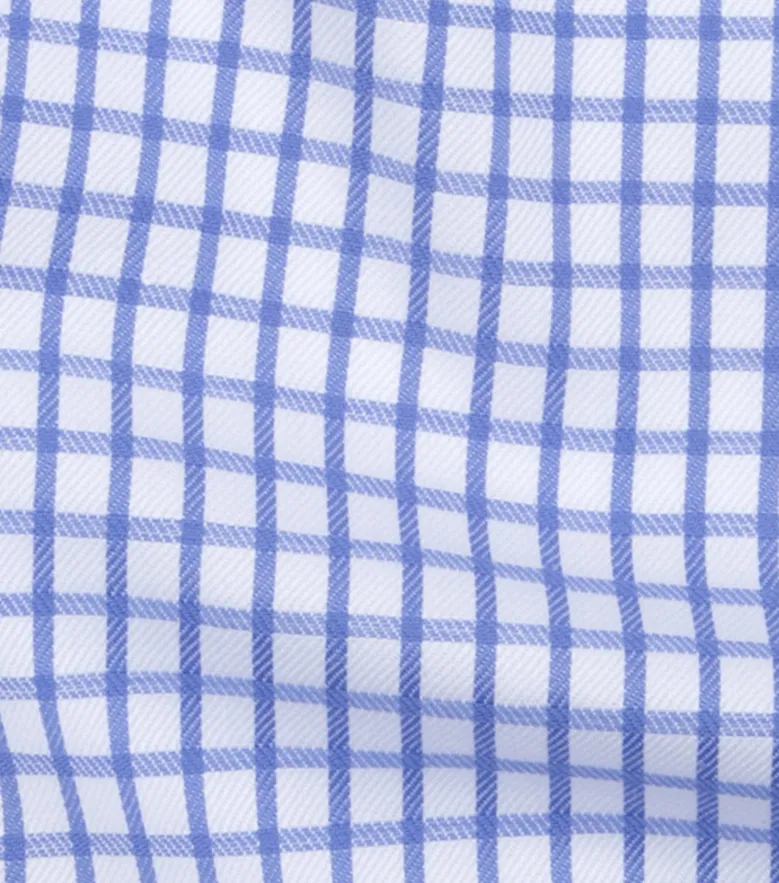 Eenvoudig te strijken effen wit poplin overhemd