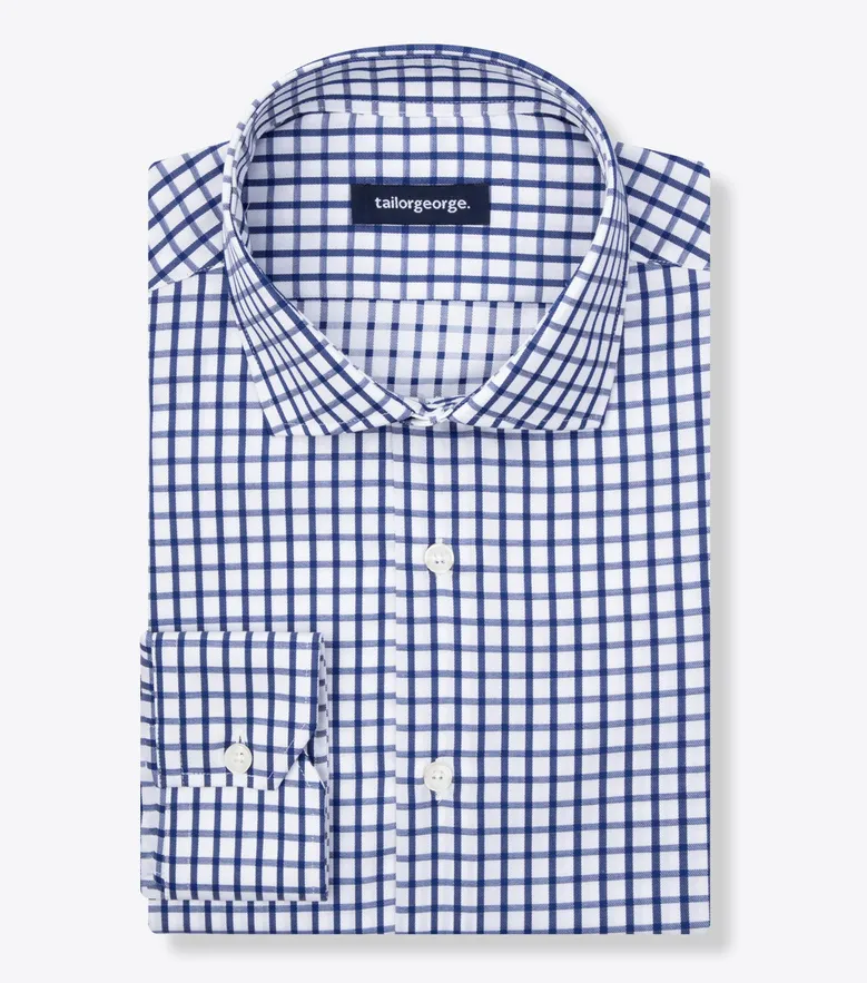 Eenvoudig te strijken effen wit poplin overhemd