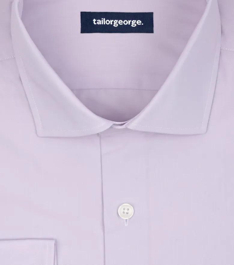 Chemise en popeline uni violet