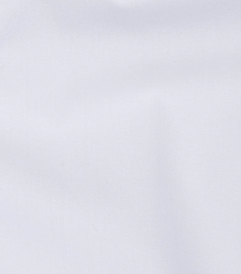 Chemise en popeline fine uni blanc