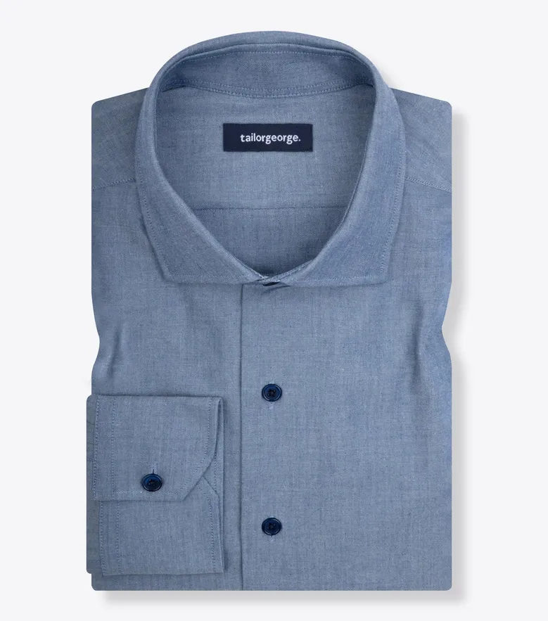 Eenvoudig te strijken effen wit poplin overhemd