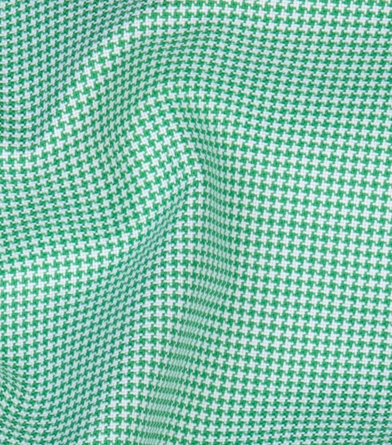 Chemise en twill à carreaux verts facile à repasser