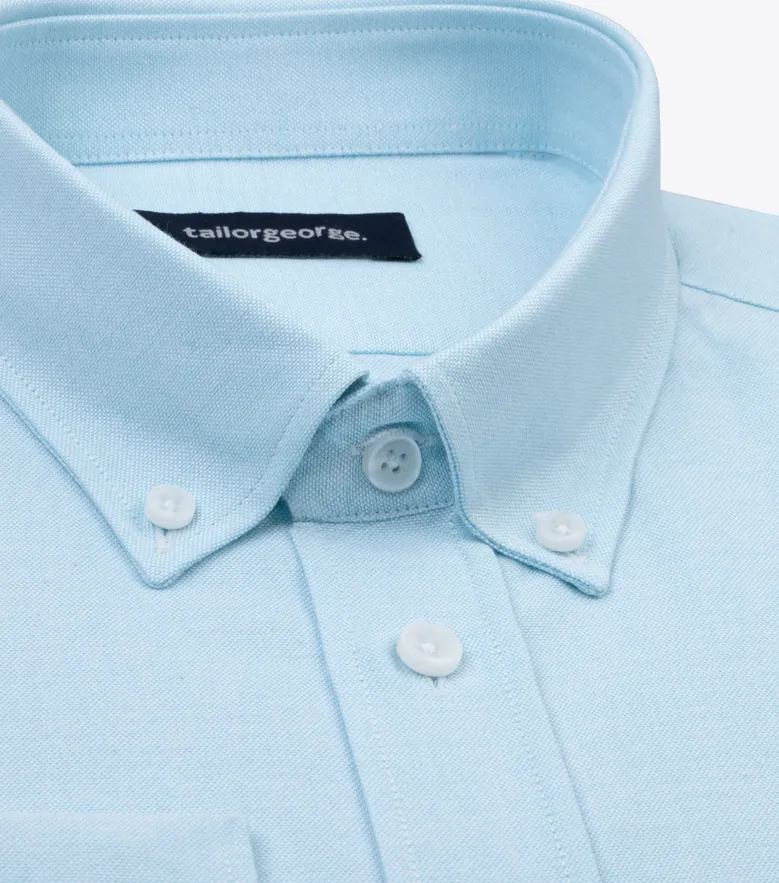 Chemise en Oxford uni bleu