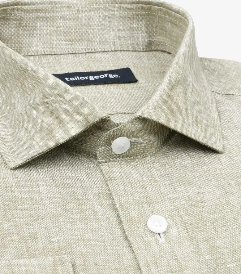 Chemise en Lin uni beige