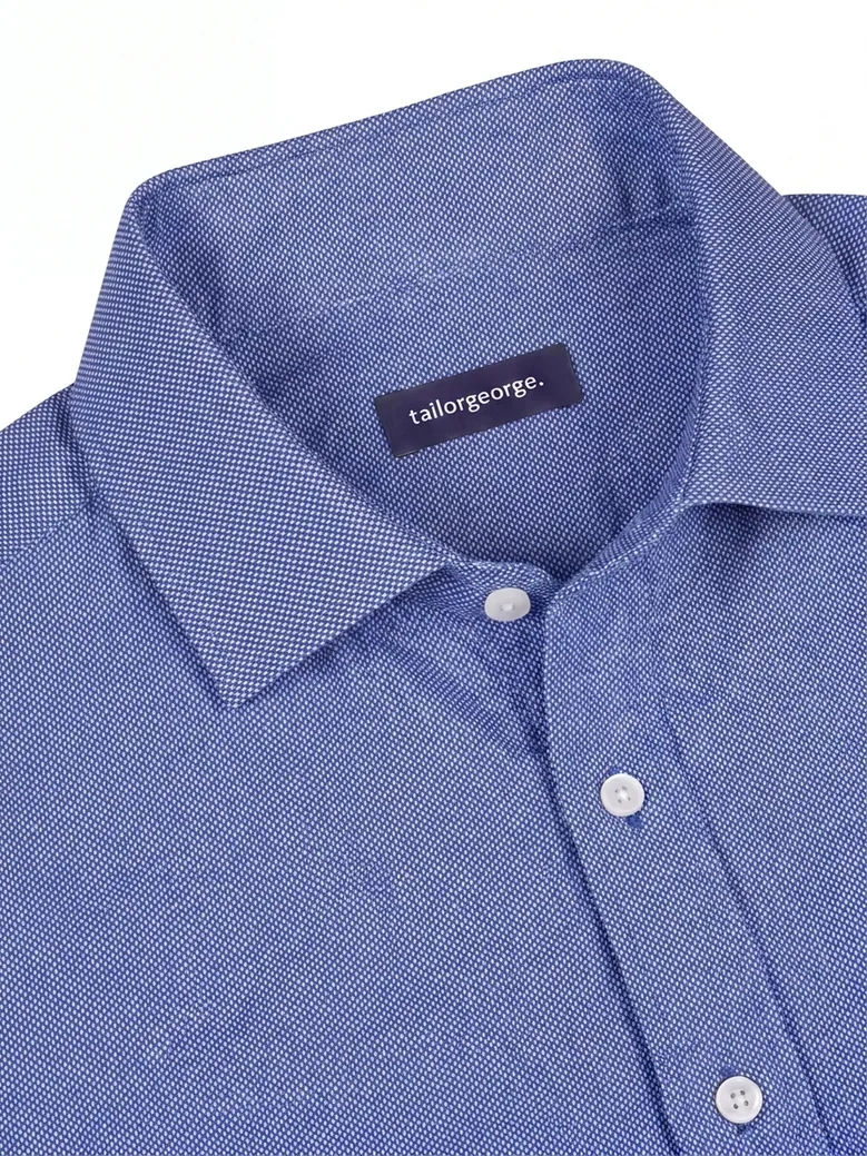 Chemise en Oxford uni bleu