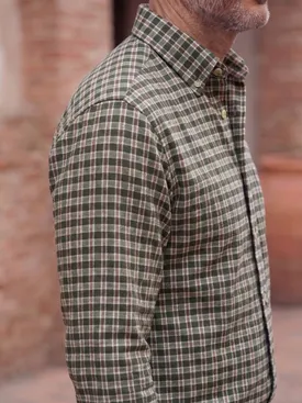 Ruiten groen Flanel overhemd